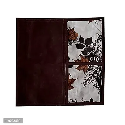 KANUSHI Industries? Fridge Covers/Refrigerator Cover + 1 Pc Microwave/Oven Cover for Top (Color- Brown)(Copy-FRI+Micro-Brown-SHUB)-thumb5