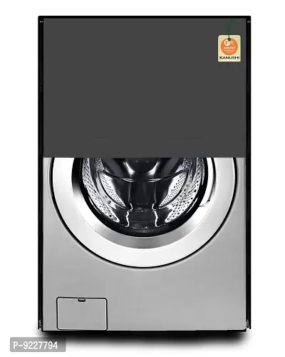 KANUSHI Industries? 100% Waterproof  Dustproof Front Load Automatic Washing Machine Cover (Suitable for 6 Kg, 6.5 kg, 7 kg, 7.5 kg)(WASMAC-Waterproof-Grey-Front)-thumb2