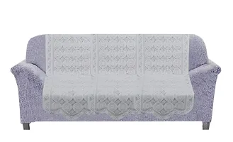 KANUSHI Industries? Floral, Design 5 Seater Sofa Cover (Color :White)-thumb1