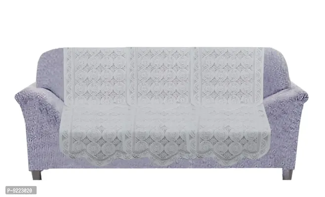 KANUSHI Industries? Floral, Design 5 Seater Sofa Cover (Color :White)-thumb2