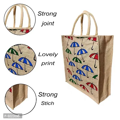 KANUSHI industries? Printed Design Jute Bag Pack of 3 (Medium Size)(JUTE-BAG-J-10-SIZE-M-3PC)-thumb5