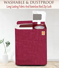 KANUSHI Industries? Black box Design Top Load Semi Automatic Washing Machine Cover (Suitable For 6 Kg, 6.5 kg, 7 kg, 7.5 kg) (VAR2-WASMAC-BLACK-BOX-SEMI-01) (VAR2-WASMAC-MAROON-PL-SEMI-01)-thumb1