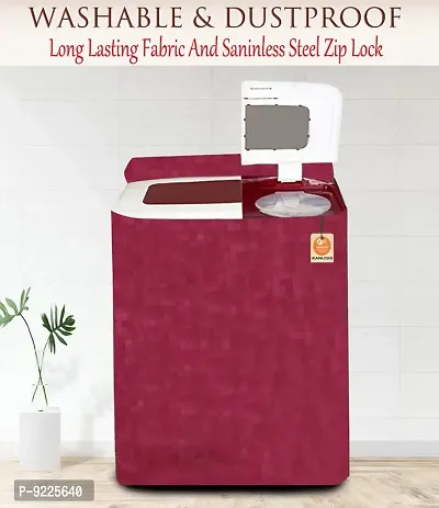 KANUSHI Industries? Black box Design Top Load Semi Automatic Washing Machine Cover (Suitable For 6 Kg, 6.5 kg, 7 kg, 7.5 kg) (VAR2-WASMAC-BLACK-BOX-SEMI-01) (VAR2-WASMAC-MAROON-PL-SEMI-01)-thumb2