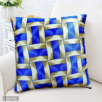 KANUSHI Industries? Reversible Decorative Cushion Covers Set of- 1 (24 X24 Inches)(CC-BLUE-GOLDEN-LINE-1PC-24X24)-thumb2