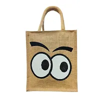 KANUSHI industries? Printed Design Jute Bag Pack of 2 (Small Size)(JUTE-BAG-J-12-SIZE-S-2PC)-thumb1