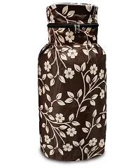 KANUSHI Industries? Cotton Leaves Design1 Piece Lpg Gas Cylinder Cover (VAR1-CYL-BROWN-RAJ-01)-thumb1