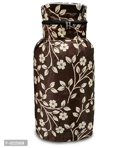 KANUSHI Industries? Cotton Leaves Design1 Piece Lpg Gas Cylinder Cover (VAR1-CYL-BROWN-RAJ-01)-thumb2