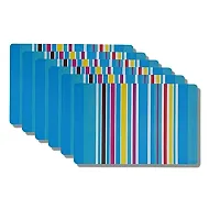 KANUSHI? PVC Fridge Multi Purpose Mats/Fridge Mats Set of 6 / Refrigerator Mats Set (COPY-FRIMAT-BLUE-LINING-DEGISN-06)-thumb4