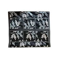 KANUSHI Industries? Fridge Covers/Refrigerator Cover (Color- Blue)(VAR-FRI-SMALL-LEAVES-BLUE-01) (VAR-FRI-SMALL-LEAVES-BLACK-01)-thumb2