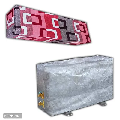 KANUSHI Industries? Split AC Cover Set for Indoor and Outdoor Unit 1.5 to 2.0 Ton Capacity (VAR-AC-in-Out-Maroon-Box)