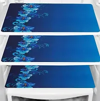 KANUSHI? PVC Fridge Multi Purpose Mats/Fridge Mats Set of 6 / Refrigerator Mats Set (COPY-FRIMAT-BLUE-FLORAL-06)-thumb1