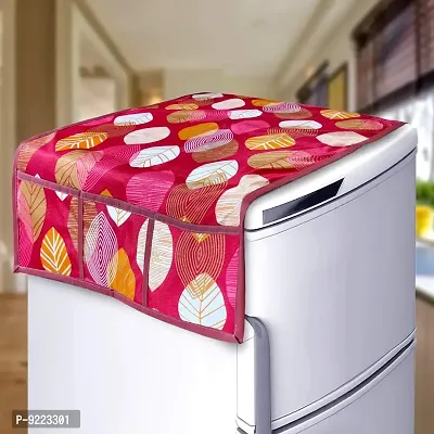 KANUSHI Industries? Fridge Cover for Top/Refrigerator Cover (Color:Maroon)(FRI-Long-LEVS-Maroon-TOP)