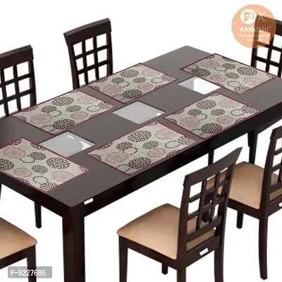 KANUSHI Industries? Washable Easy to fold-able Plats Mats for Dining Table(TAB-MATS-NW-NEW-10-6PC)