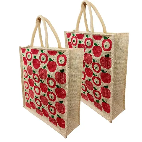 KANUSHI industries? Design Jute Bag Pack of 2 (Large Size)(JUTE-BAG-J-6-SIZE-L-2PC)