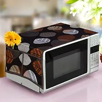 KANUSHI Industries? 1 Pc Fridge Covers / Refrigerator Cover + 1 Pc Microwave/Oven Cover Top + 3 Fridge Mats (Color- Brown)(FRI+MICRO-BROWN-LONG-LEVS+M-26)-thumb2