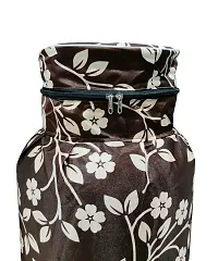 KANUSHI Industries? Cotton Leaves Design1 Piece Lpg Gas Cylinder Cover (VAR1-CYL-BROWN-RAJ-01)-thumb4