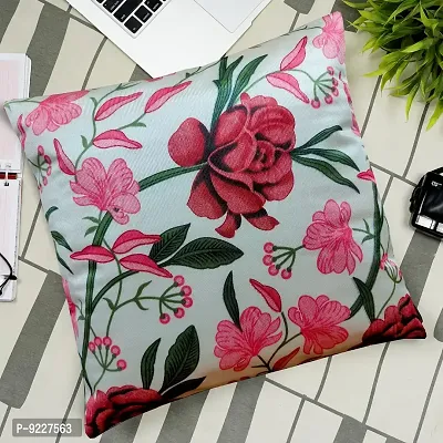 KANUSHI Industries? Reversible Decorative Cushion Covers Set of- 1 (24 X24 Inches)(CC-MAROON-ROSE-1PC-24X24)