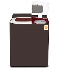 KANUSHI Industries? 100% Waterproof  Dustproof Top Load Semi Automatic Washing Machine Cover ( Suitable For 6 Kg, 6.5 kg, 7 kg, 7.5 kg) (WASMAC-WATERPROOF-COFFEE-SEMI)-thumb1