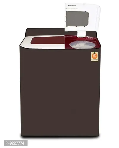 KANUSHI Industries? 100% Waterproof  Dustproof Top Load Semi Automatic Washing Machine Cover ( Suitable For 6 Kg, 6.5 kg, 7 kg, 7.5 kg) (WASMAC-WATERPROOF-COFFEE-SEMI)-thumb2