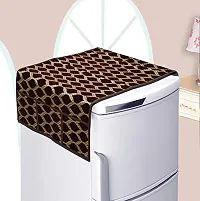 KANUSHI Industries? Fridge Cover for Top/Refrigerator Cover (Color:Brown)-thumb1