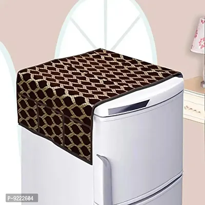 KANUSHI Industries? Fridge Cover for Top/Refrigerator Cover (Color:Brown)-thumb2