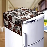 KANUSHI Industries? Fridge Covers/Refrigerator Cover+ 1 Pc Handle Cover (Color-Brown)(FRI-Brown-SHUB+1-Handle)-thumb1