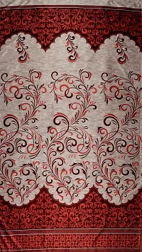 KANUSHI Industries? 1 Pieces Washable Polyster Panel Floral Design Eyelet Window Curtain Set (Panel Maroon.)-thumb2