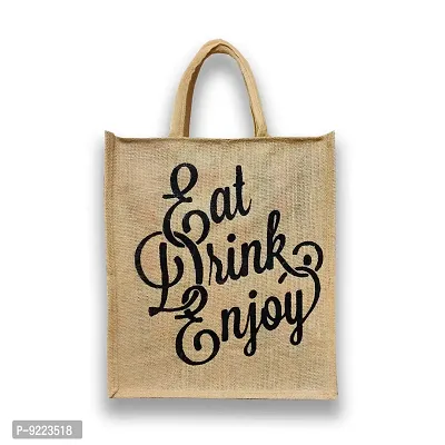 KANUSHI industries? Printed Design Jute Bag (Small Size)(JUTE-BAG-J-2-SIZE-S)-thumb0