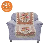 KANUSHI Industries? Floral Design 5 Seater Sofa Cover (Color : Cream)-thumb2