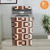 KANUSHI Industries? Washable  Dustproof Top Load Fully Automatic Washing Machine Cover (Suitable for 6 Kg, 6.5 kg, 7 kg, 7.5 kg) (Brown-Box-TOP-Load-Fully)-thumb1