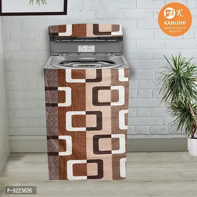 KANUSHI Industries? Washable  Dustproof Top Load Fully Automatic Washing Machine Cover (Suitable for 6 Kg, 6.5 kg, 7 kg, 7.5 kg) (Brown-Box-TOP-Load-Fully)-thumb2