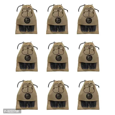 KANUSHI Industries Shoe Pouch/Cover/Bag/Organiser Set of 12 Beige Color