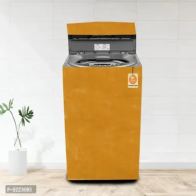 KANUSHI Industries? Washable  Dustproof Top Load Fully Automatic Washing Machine Cover (Suitable for 6 Kg, 6.5 kg, 7 kg, 7.5 kg) (Yellow-PL-TOP-Load-Fully)