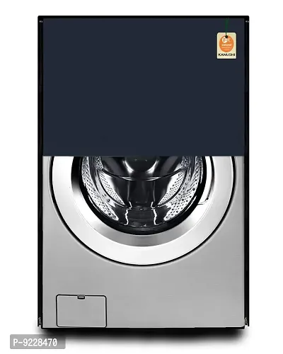 KANUSHI Industries? 100% Waterproof  Dustproof Front Load Automatic Washing Machine Cover (Suitable for 6 Kg, 6.5 kg, 7 kg, 7.5 kg)(WASMAC-Waterproof-Navy-Blue-Front)-thumb2