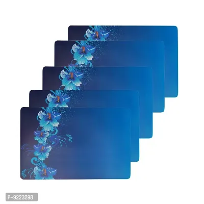 KANUSHI? PVC Fridge Multi Purpose Mats/Fridge Mats Set of 6 / Refrigerator Mats Set (COPY-FRIMAT-BLUE-FLORAL-06)-thumb4