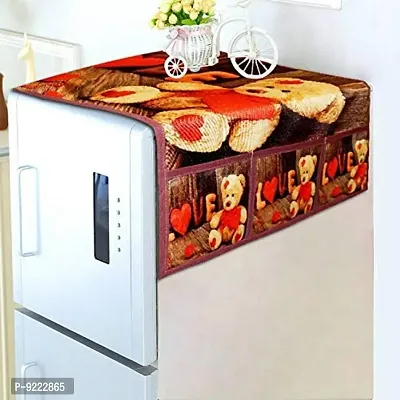 KANUSHI Industries? Fridge top Covers/Refrigerator Covers/Fridge Covers/Refrigerator Top Covers (3D Design Premium Quality)