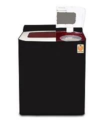 KANUSHI Industries? 100% Waterproof  Dustproof Top Load Semi Automatic Washing Machine Cover ( Suitable For 6 Kg, 6.5 kg, 7 kg, 7.5 kg) (WASMAC-WATERPROOF-BLACK-SEMI.)-thumb1