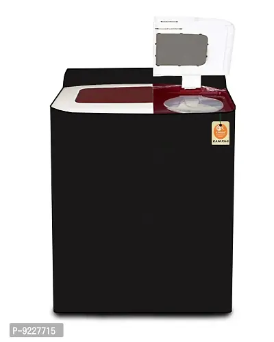 KANUSHI Industries? 100% Waterproof  Dustproof Top Load Semi Automatic Washing Machine Cover ( Suitable For 6 Kg, 6.5 kg, 7 kg, 7.5 kg) (WASMAC-WATERPROOF-BLACK-SEMI.)-thumb2