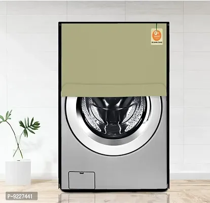 KANUSHI Industries? 100% Waterproof  Dustproof Front Load Automatic Washing Machine Cover (Suitable for 6 Kg, 6.5 kg, 7 kg, 7.5 kg)(WASMAC-Waterproof-Khaki-Front.)