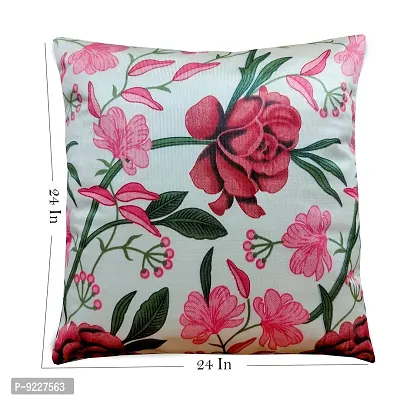 KANUSHI Industries? Reversible Decorative Cushion Covers Set of- 1 (24 X24 Inches)(CC-MAROON-ROSE-1PC-24X24)-thumb3