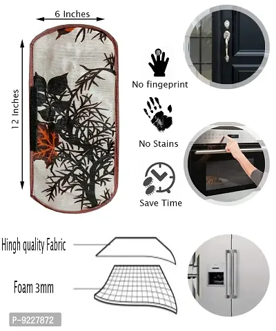 KANUSHI Industries? Fridge Covers/Refrigerator Cover+ 1 Pc Handle Cover (Color-Brown)(FRI-Brown-SHUB+1-Handle)-thumb3