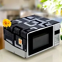 KANUSHI Industries? 1 Pc Microwave/Oven Top Cover + 1 Pc Fridge/Refrigerator Top Cover + 3 Fridge Mate (Micro+FRI-Black-Box+M-15)-thumb2