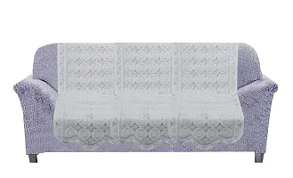 KANUSHI Industries? Floral Design 3 Seater Sofa Cover (Color :White)(SOF-10-WHITE-D4-3-SEATER)-thumb1