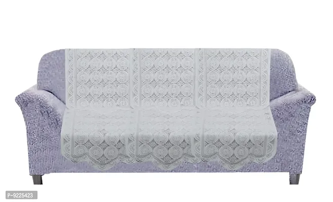 KANUSHI Industries? Floral Design 3 Seater Sofa Cover (Color :White)(SOF-10-WHITE-D4-3-SEATER)-thumb2