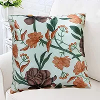 KANUSHI Industries? Reversible Decorative Cushion Covers Set of- 2 (24 X24 Inches)(CC-BROWN-ROSE-2PC-24X24)-thumb1