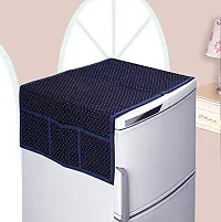 KANUSHI Industries? Fridge Covers/Refrigerator Cover (Color: Blue)(FRI-BLUE-DOT-01)-thumb1