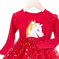 Classic Polycotton Embellished Frocks for Kids Girls-thumb1