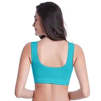 LX PRODUCTS Women's Cotton Non-Padded Wire Free Seamless Bra (Air braa-Pak3-12_Sky Blue, Black, Baby Pink_Free Size)-thumb1