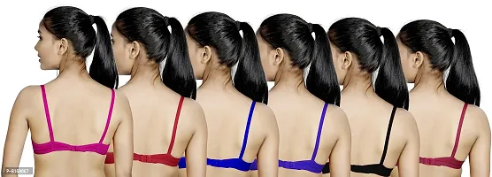 LX PRODUCTS Women's Full Coverage Non-Padded Minimiser T-Shirt Bra (Multicolour) Pack of 6 Pc-thumb2