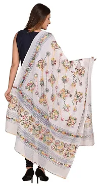 Laxmi hosiery Lx Product Women's Cotton Dupatta (White, Free size)-thumb2